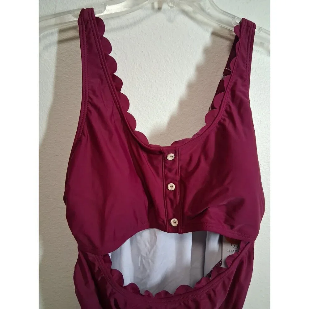NWT Charmo 1 Piece Swimsuit Summer Beach Pool Vacation Purple Size XL